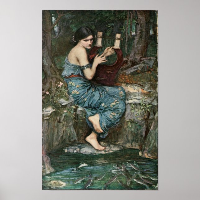 Siren Playing Music for Sailors Poster (Front)