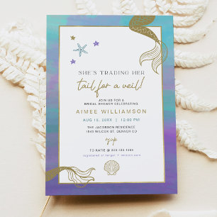 SIREN Purple Gold Mermaid Ocean Bridal Shower 