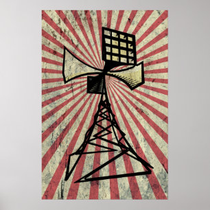Siren radio tower poster