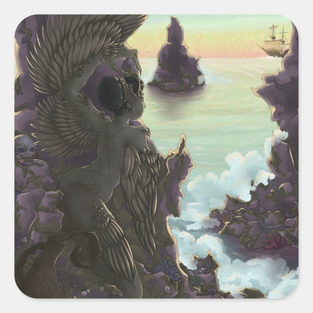 Siren Stones Square Sticker (Front)