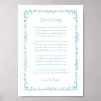 Siren's Song Poem Print