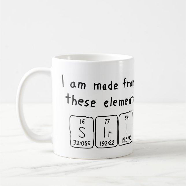 Siri periodic table name mug (Left)