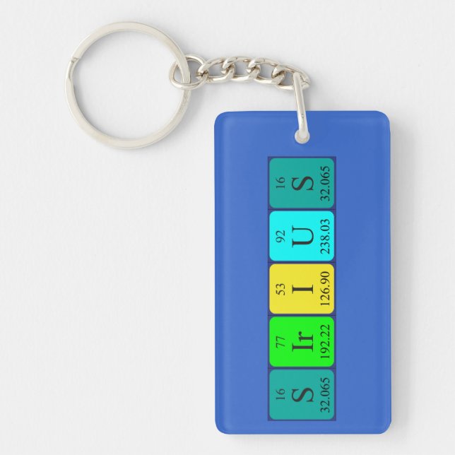 Sirius periodic table name keyring 4 (Front)
