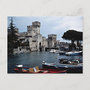 Sirmione Castle, south side, Lake Garda, Italy Postcard
