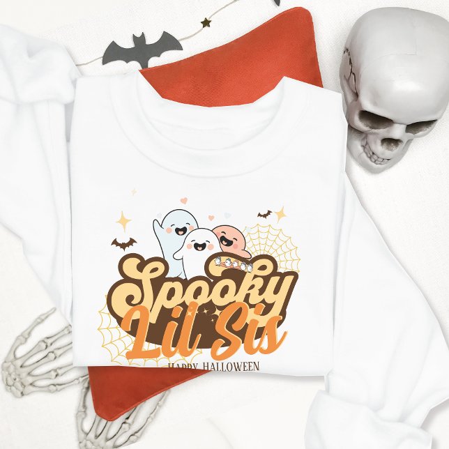 Sis Custom Halloween Family Matching Spooky Outfit Toddler T-Shirt (#matchingfamilycostumes #matchingfamilyoutfits #halloween #family #sister)