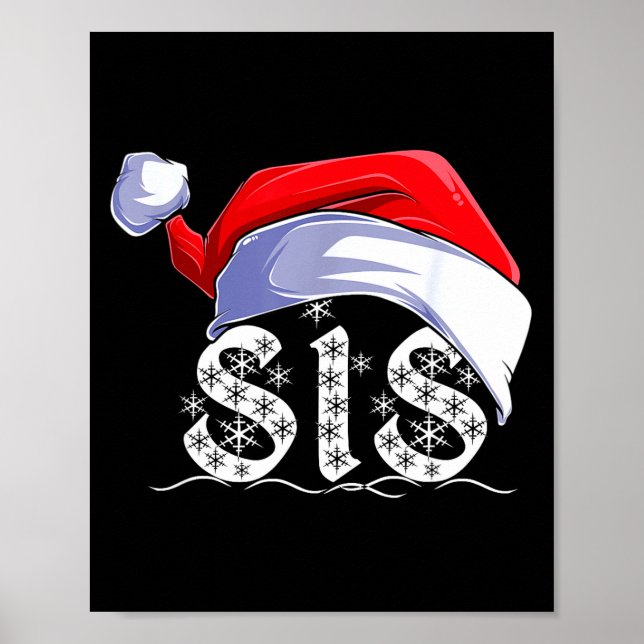 Sis Merry Christmas Santa Claus Xmas Family Matchi Poster (Front)