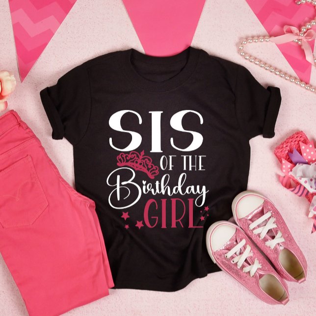 Sis of the Birthday Girl Customised Squad Matching T-Shirt (Creator Uploaded)