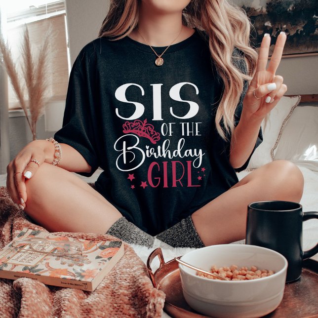Sis of the Birthday Girl Customised Squad Matching T-Shirt (Creator Uploaded)