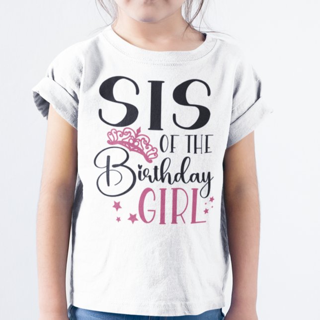 Sis of the Birthday Girl Customised Squad Matching T-Shirt (Creator Uploaded)