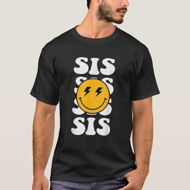 Sis One Happy Dude Birthday Theme Family Matching  T-Shirt (Front)