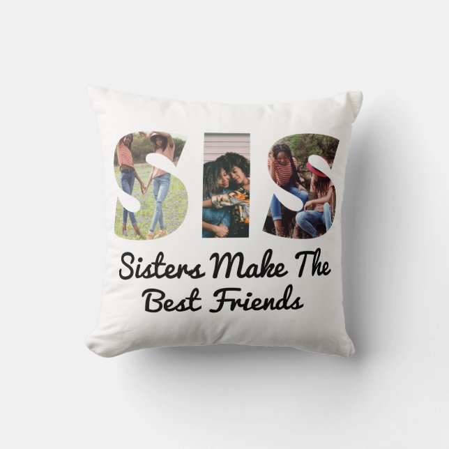 SIS Sisters Photo Personalised Cushion (Front)