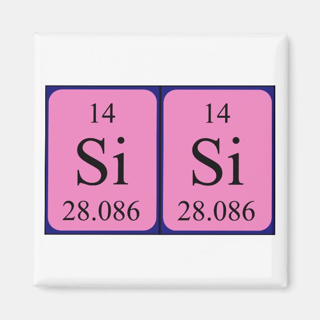 Sisi periodic table name magnet (Front)