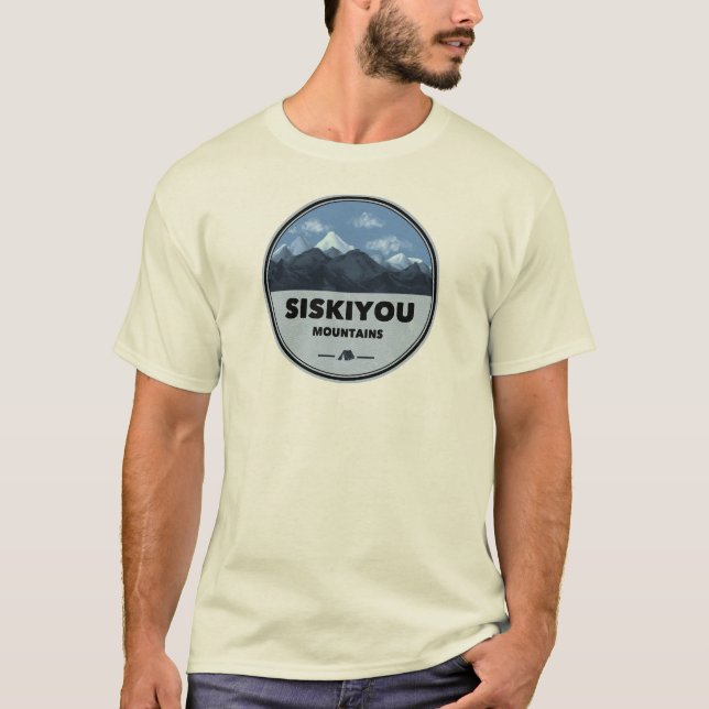 Siskiyou Mountains California Camping T-Shirt (Front)