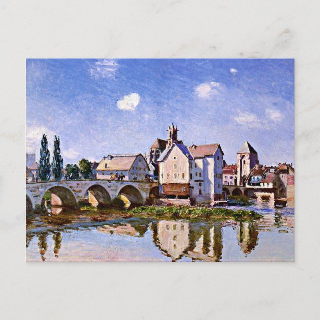 Sisley - The Moret Bridge in the Sunlight Postcard (Front)