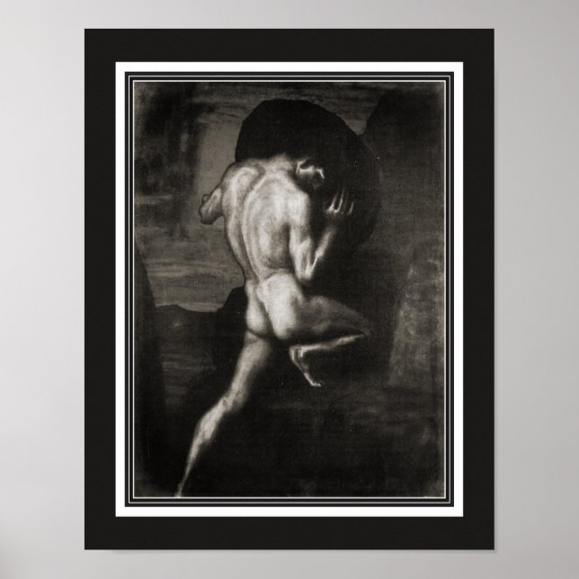"Sisphyus" Art Nouveau by Franz Von Stuck Poster (Front)