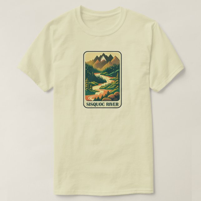 Sisquoc River California Colours T-Shirt (Design Front)