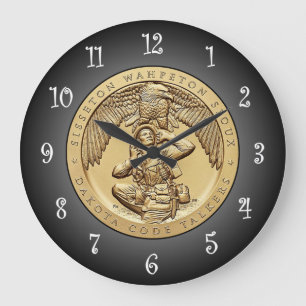 Sisseton Wahpeton Oyate Sioux Code Talkers ~ Large Clock
