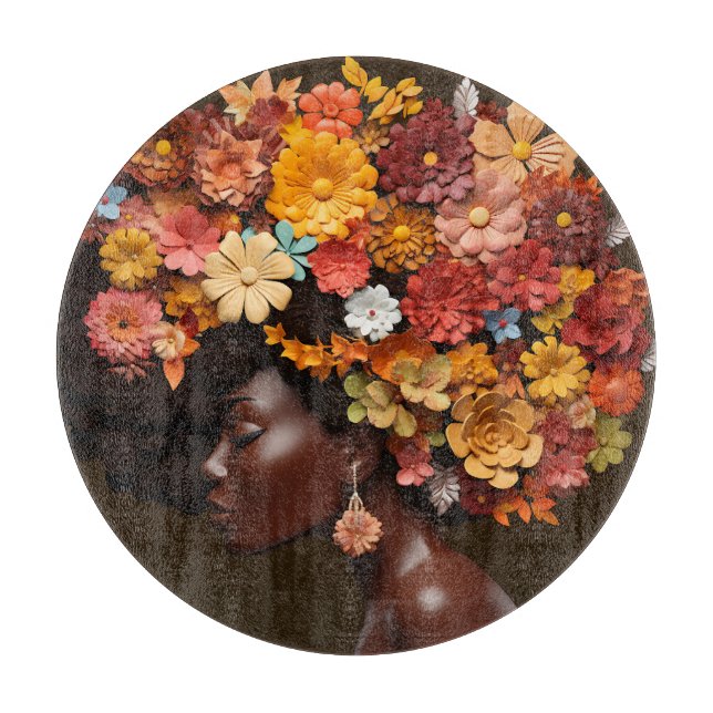 Sista Black Queen Melanin Woman Black Girl Magic Cutting Board (Front)