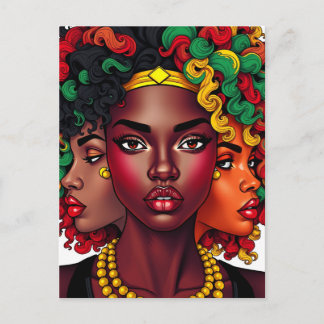 Sista friends sisters sistas black girl magic sis holiday postcard