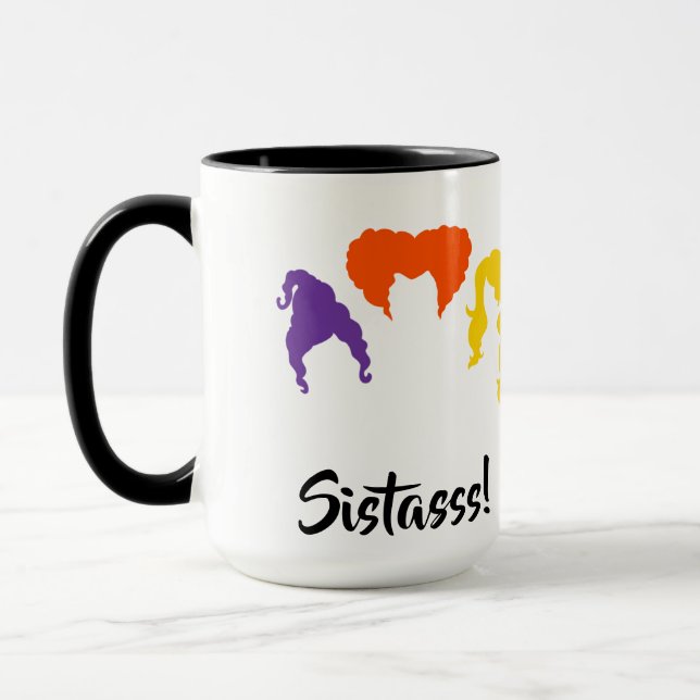 Sistasss! Hocus Pocus Themed Fall Coffee Mug (Left)