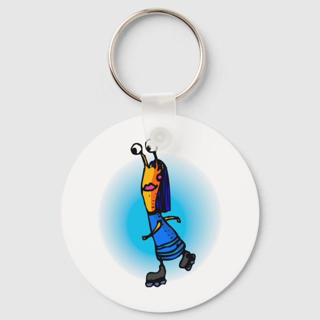 Sister Alien Skating Key Ring (Front)
