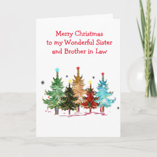 Sister and Brother in Law Christmas Greeting Card
