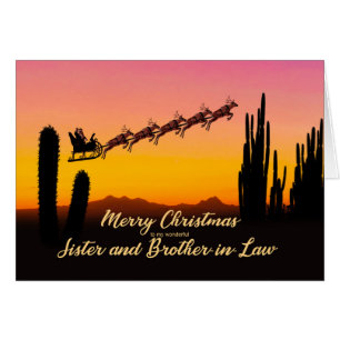 Sister and Brother in Law Christmas Santa Desert
