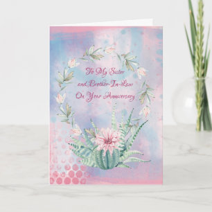 Sister and Brother-In-Law Watercolor Cactus Card