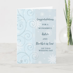 Sister and Brother in Law Wedding Congratulations Card