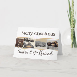 Sister and Girlfriend Merry Christmas card