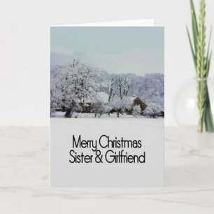 Sister and Girlfriend Merry Christmas card