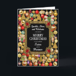 Sister and Partner Merry Christmas with Ornaments Holiday Card<br><div class="desc">A wonderful Christmas card for your sister and her partner. Celebrate the season with sparkling ornaments that capture the joy and magic of Christmas. A collection of dazzling ornaments decorates this card,  just like the special moments that make Christmas magical.</div>
