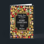 Sister and Partner Merry Christmas with Ornaments Holiday Card<br><div class="desc">A wonderful Christmas card for your sister and her partner. Celebrate the season with sparkling ornaments that capture the joy and magic of Christmas. A collection of dazzling ornaments decorates this card,  just like the special moments that make Christmas magical.</div>