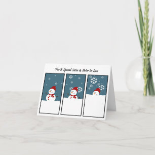 Sister And Sister In Law Blizzard Christmas Card