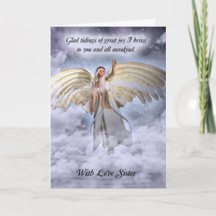 Sister Angel Christmas Card Religious