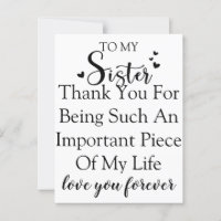 Sister Appreciation Thank You For Being In My Life