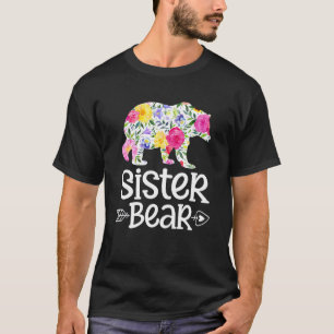 Sister Bear Mum Grandma Floral Happy Mother's Day  T-Shirt