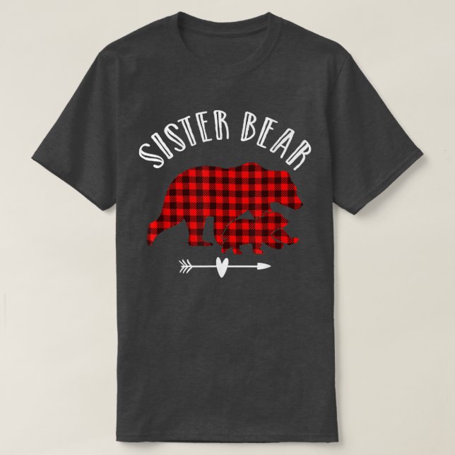 Sister Bear Red Plaid Shirt Red Plaid Bear Mother' (Design Front)