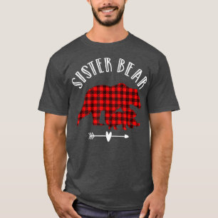 Sister Bear Red Plaid Shirt Red Plaid Bear Mother'