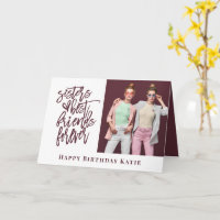 Sister Best Friend Forever Photo burgundy birthday