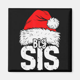 Sister Big Santa Christmas Family Matching Pyjamas Magnet