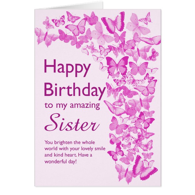 Sister Birthday Butterflies (Front)