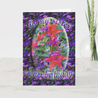 Sister birthday card