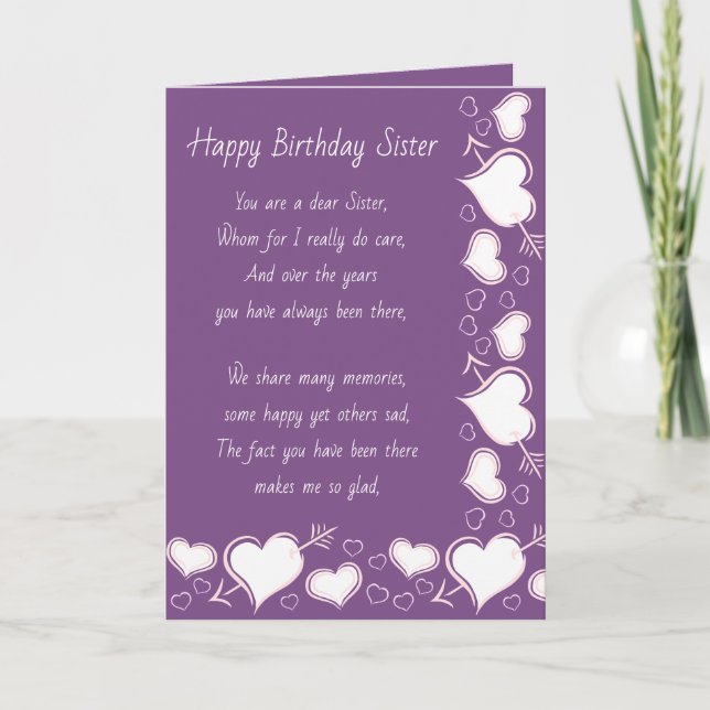 Sister Birthday Card (Front)