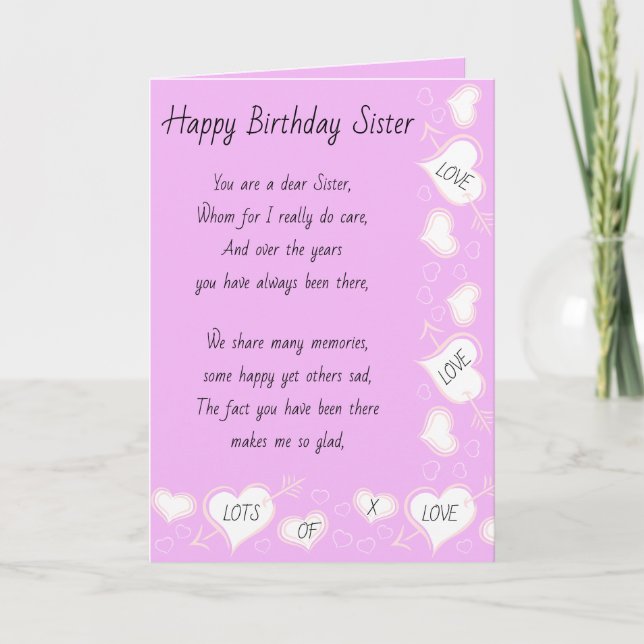 Sister Birthday Card (Front)
