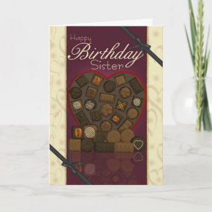 Sister Birthday Card - Chocolates