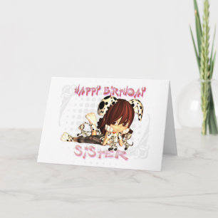 Sister birthday card Moonies cutie pie kittens