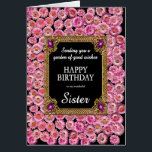 Sister Birthday Pink Daisies<br><div class="desc">A floral birthday card for your sister. This elegant birthday card showcases a delicate scattering of soft pink daisies, symbolising beauty, grace, and joy. The light and airy floral design brings a touch of nature’s charm, perfect for celebrating a special day with warmth and love. The cheerful flowers evoke feelings...</div>