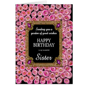 Sister Birthday Pink Daisies