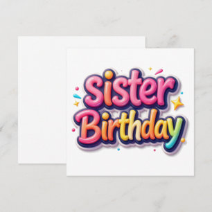 Sister Birthday Rainbow Bubble Gift for Sister